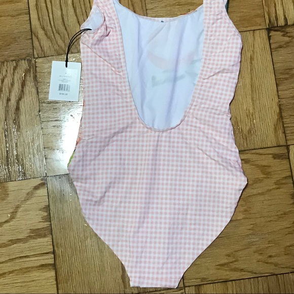 Anthropologie Onia Onepiece Swimsuit Orange Plaid - Picture 3 of 5